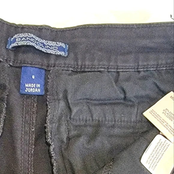 Vintage (Used) Bandolino Black Cotton Twill Shorts - Size 6 - Picture 5 of 6
